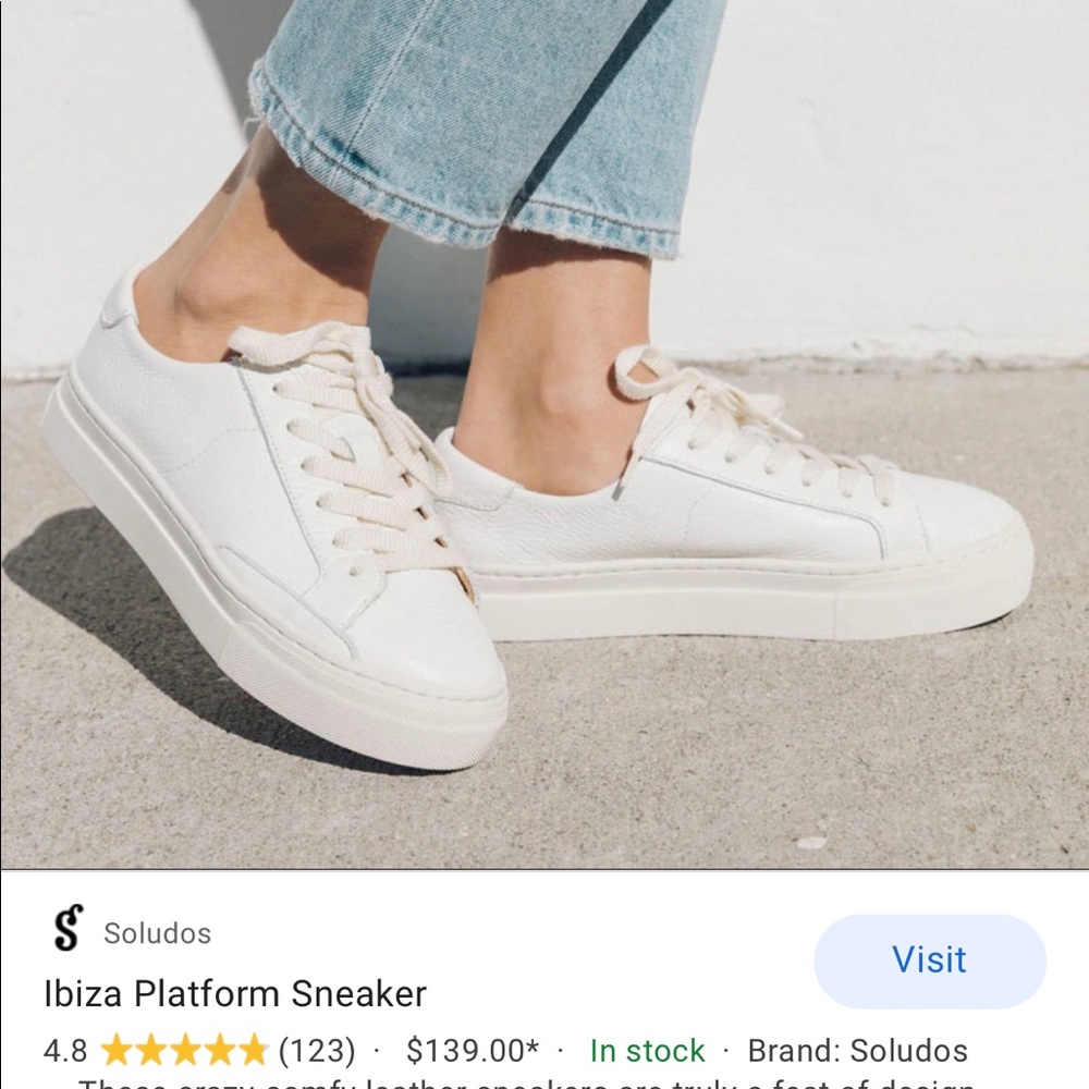 Soludos white platform sneakers